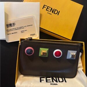 Fendi key case liberty rainbow stud key case pouch